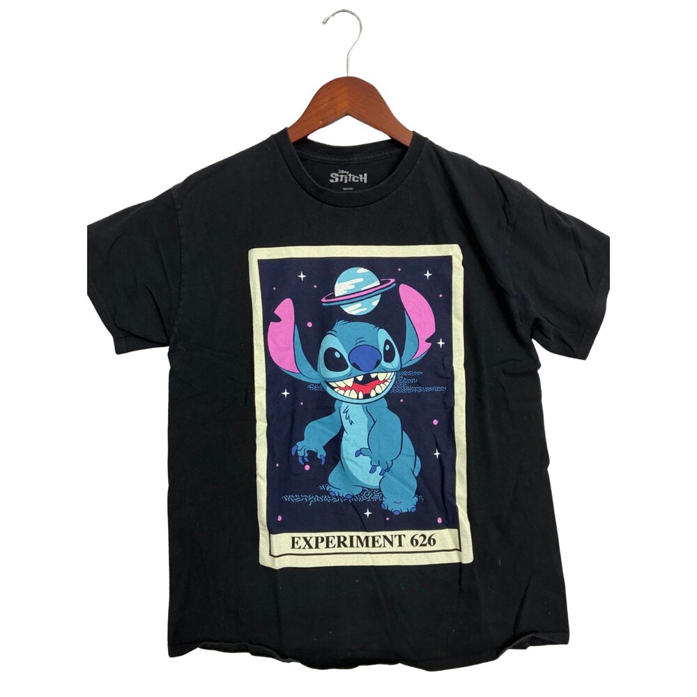Disney Stitch Experiment 626 T Shirt Men's Large Black Lilo & Stitch Graphic Tee